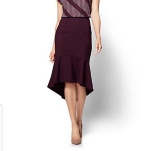 NWT NY&C 7th Avenue Ruffled Fit & Flare Skirt 000